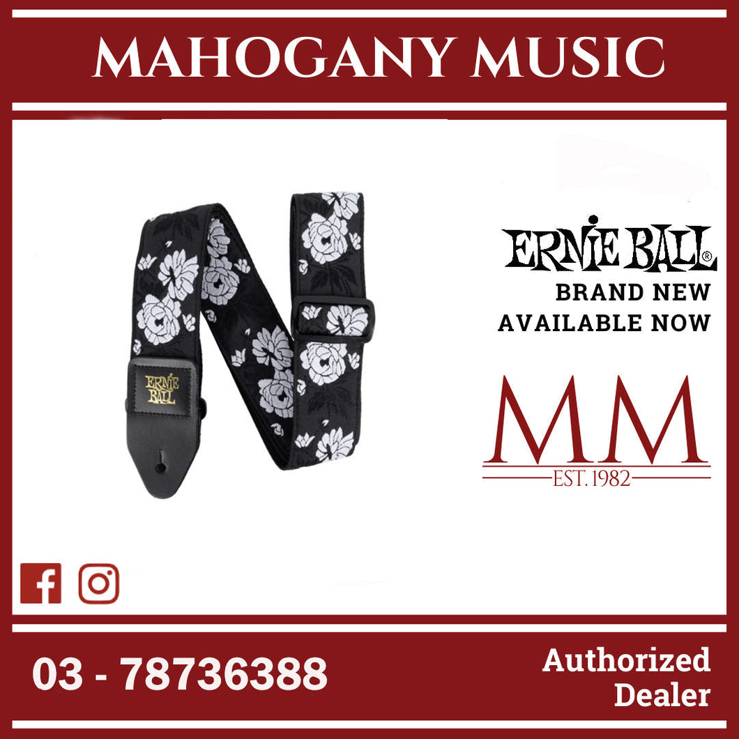 Ernie Ball P05357 Classic Jacquard Guitar Strap, Vanilla Rose