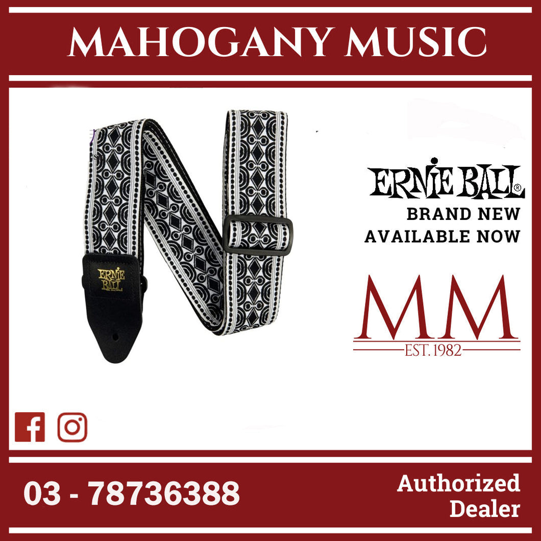 Ernie Ball P05319 Jacquard Guitar Strap, Beatnik Black