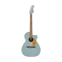 [PREORDER] Fender California Newporter Player Medium-Sized Acoustic Guitar, Walnut FB, Ice Blue Satin