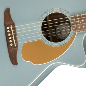 [PREORDER] Fender California Newporter Player Medium-Sized Acoustic Guitar, Walnut FB, Ice Blue Satin