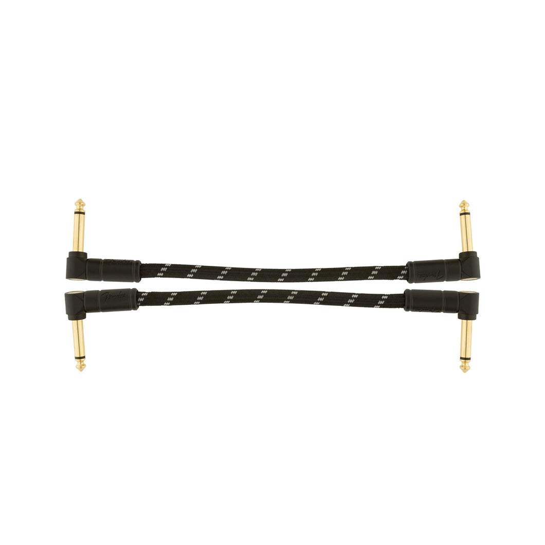Fender Deluxe Series Patch Cable, Black Tweed, 2 Pack