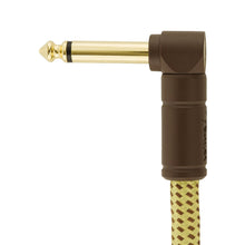 Fender Deluxe Series Angled Instrument Cable, 3ft, Tweed