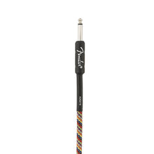 Fender Festival Hemp Straight Instrument Cable, 10ft, Pure Hemp, Rainbow