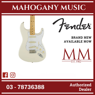Fender Jimi Hendrix Stratocaster Electric Guitar, Maple FB, Olympic White
