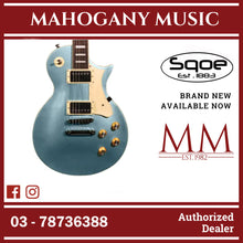 SQOE SELP110 Les Paul Body HH Electric Guitar Rosewood Fretboard (SELP-110/SELP110 / LP ) Frosted Blue