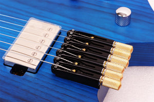 Luxars Headless S-G62-BL Blue Electric Guitar