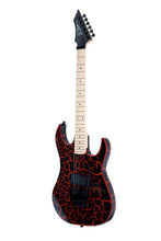 B.C. Rich Gunslinger Retro II with Floyd Rose Electric Guitar - Red Crackle