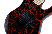 B.C. Rich Gunslinger Retro II with Floyd Rose Electric Guitar - Red Crackle
