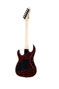 B.C. Rich Gunslinger Retro II with Floyd Rose Electric Guitar - Red Crackle