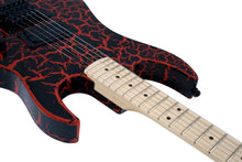 B.C. Rich Gunslinger Retro II with Floyd Rose Electric Guitar - Red Crackle