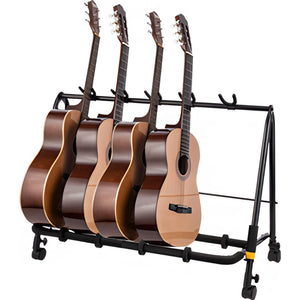 Hercules GS525B Plus 5-PC Guitar Display Rack W/ Casters