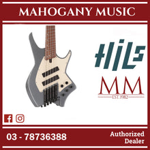 HILS NEXT HNB5-5 String Multi-Scale Bass w Fanned Frets - Gloss Gunmetal Grey