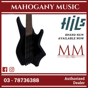 HILS NEXT HNB5-5 String Multi-Scale Bass w Fanned Frets - Satin Black
