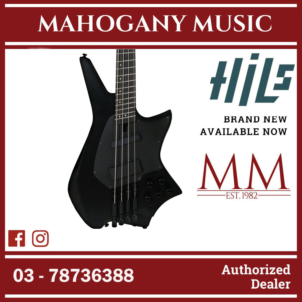HILS NEXT HZB4 Multiscale 4 String Headless Bass - Satin Black