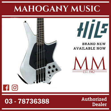 HILS NEXT HZB4 Multiscale 4 String Headless Bass - Satin Silver
