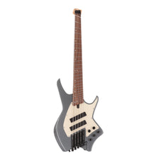 HILS NEXT HNB5-5 String Multi-Scale Bass w Fanned Frets - Gloss Gunmetal Grey