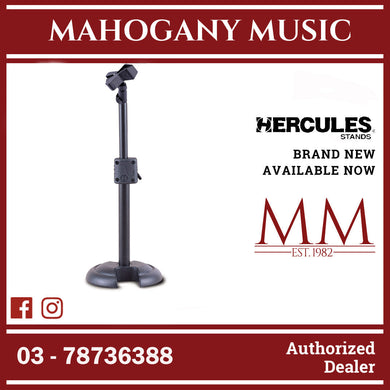Hercules MS100B H Base Microphone Stand W/EZ Mic Clip