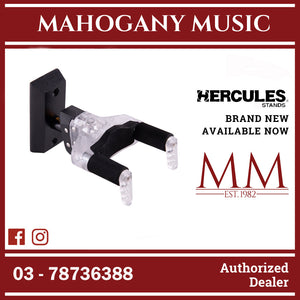 Hercules GSP38WBLT Black Wood Base Short Arm Guitar Hanger with Plexi Auto Grip System, Limited Edition