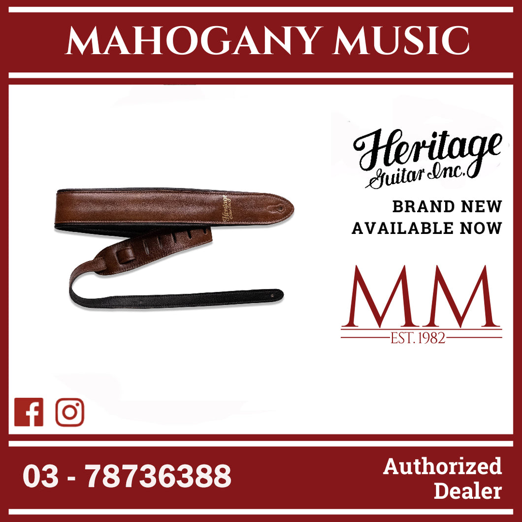 [PREORDER] Heritage Premium Leather Guitar Strap, Brown