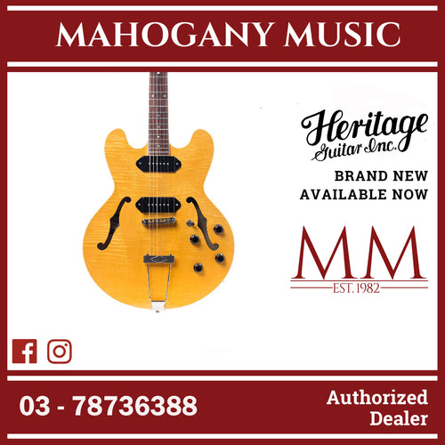 [PREORDER] Heritage Standard H-530 Hollow Electric Guitar with Case, Antique Natural