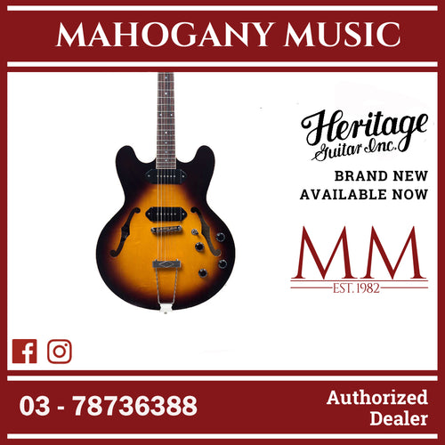 [PREORDER] Heritage Standard H-530 Hollow Electric Guitar with Case, Original Sunburst