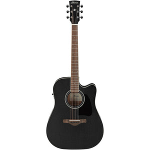Ibanez AW84CE-WK Artwood Series Acoustic Electric Guitar, Weathered Black Open Pore