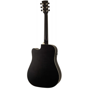 Ibanez AW84CE-WK Artwood Series Acoustic Electric Guitar, Weathered Black Open Pore