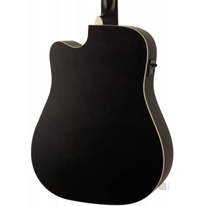 Ibanez AW84CE-WK Artwood Series Acoustic Electric Guitar, Weathered Black Open Pore
