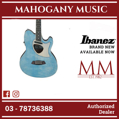 Ibanez TCM50FM-ODB Talman Series Acoustic Electric Guitar, Open Pore Denim Blue