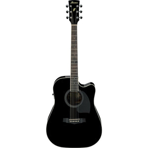 Ibanez PF15ECE-BK Performance Series Acoustic Electric Guitar, Black High Gloss