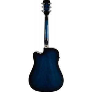 Ibanez PF15ECE-TBS Performance Series Acoustic Electric Guitar, Transparent Blue Sunburst High Gloss