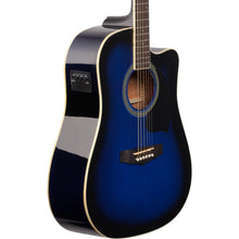 Ibanez PF15ECE-TBS Performance Series Acoustic Electric Guitar, Transparent Blue Sunburst High Gloss