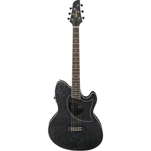 Ibanez TCM50-GBO Talman Series Acoustic Electric Guitar, Galaxy Black Open Pore