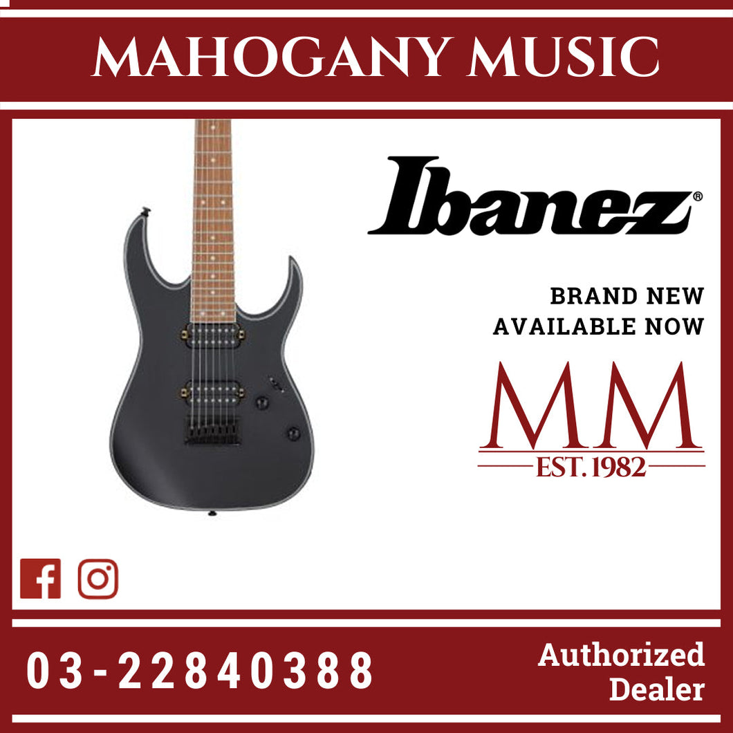 Ibanez RG7421EX-BKF RG Standard Series 7 String Electric Guitar, Black Flat