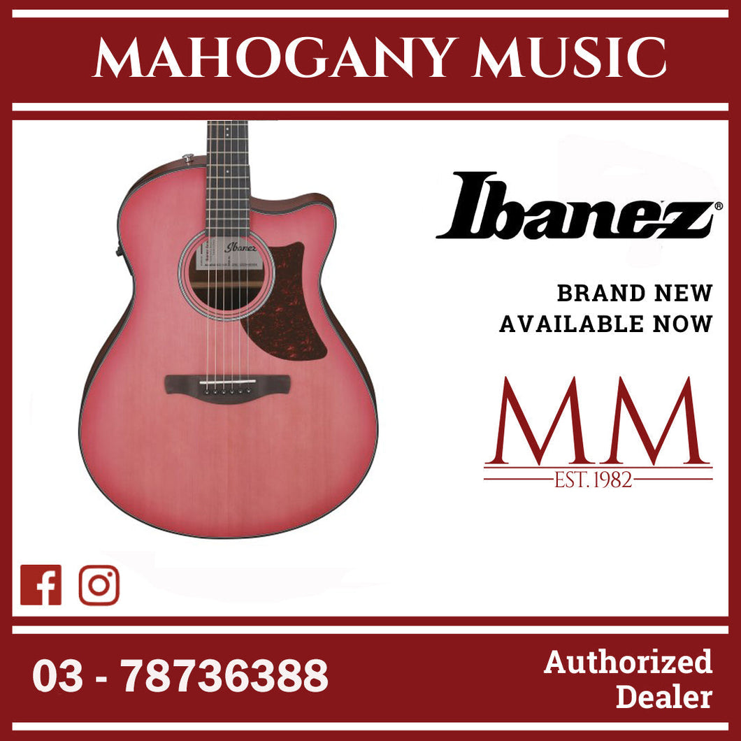 Ibanez AAM50CE-CRO Advanced Acoustic Series Acoustic Electric Guitar, Coral Red Burst Open Pore