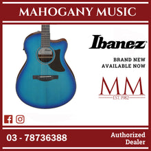 Ibanez AAM50CE-SBO Advanced Acoustic Series Acoustic Electric Guitar, Sapphire Blue Burst Open Pore