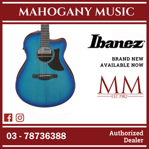 Ibanez AAM50CE-SBO Advanced Acoustic Series Acoustic Electric Guitar, Sapphire Blue Burst Open Pore
