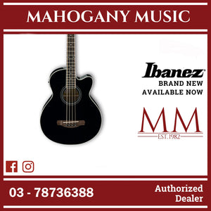 Ibanez AEB8E-BK AEB Series Acoustic Electric Bass, Black High Gloss