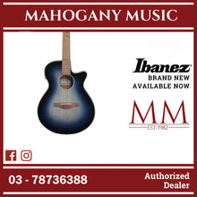 Ibanez AEG50-IBH AEG Series Grand Concert Acoustic Electric Guitar, Indigo Blue Burst High Gloss