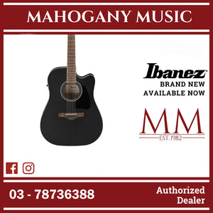 Ibanez AW84CE-WK Artwood Series Acoustic Electric Guitar, Weathered Black Open Pore