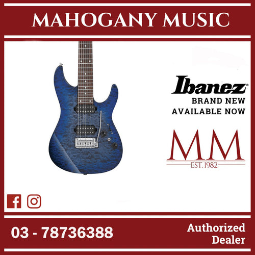 Ibanez AZ427P2QM-TUB AZ Premium Series 7-String Electric Guitar, Twilight Blue Burst