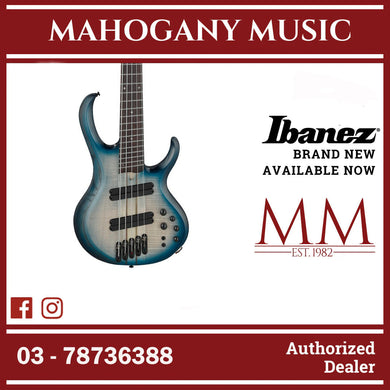 Ibanez BTB705LM-CTL BTB Workshop Series 5 String Electric Bass, Cosmic Blue Starburst Low Gloss