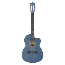 Ibanez GA5FMTCE-OB GA Series Classical Acoustic Electric Guitar, Open Pore Blue Berry