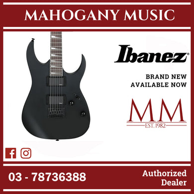 Ibanez GRG121DX-BKF RG GIO Series Electric Guitar, Black Flat