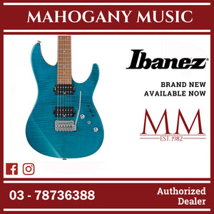 Ibanez MM1-TAB Martin Miller Signature MM Series Electric Guitar, Transparent Aqua Burst