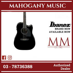 Ibanez PF15ECE-BK Performance Series Acoustic Electric Guitar, Black High Gloss