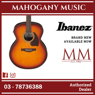 Ibanez PJ50E-OAH Performance Series Acoustic Electric Guitar, Open Pore Vintage Amber Sunburst