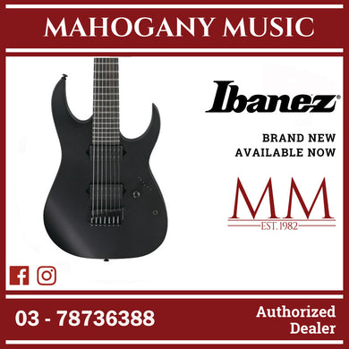 Ibanez RGIXL7-BKF RG Series 7-Strings Electric Guitar, Black Flat