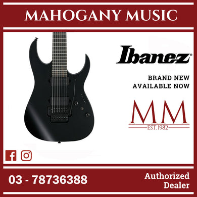 Ibanez RGRB720-BKF RG Iron Label Series Reverse Headstock Electric Guitar 7 Strings, Black Flat
