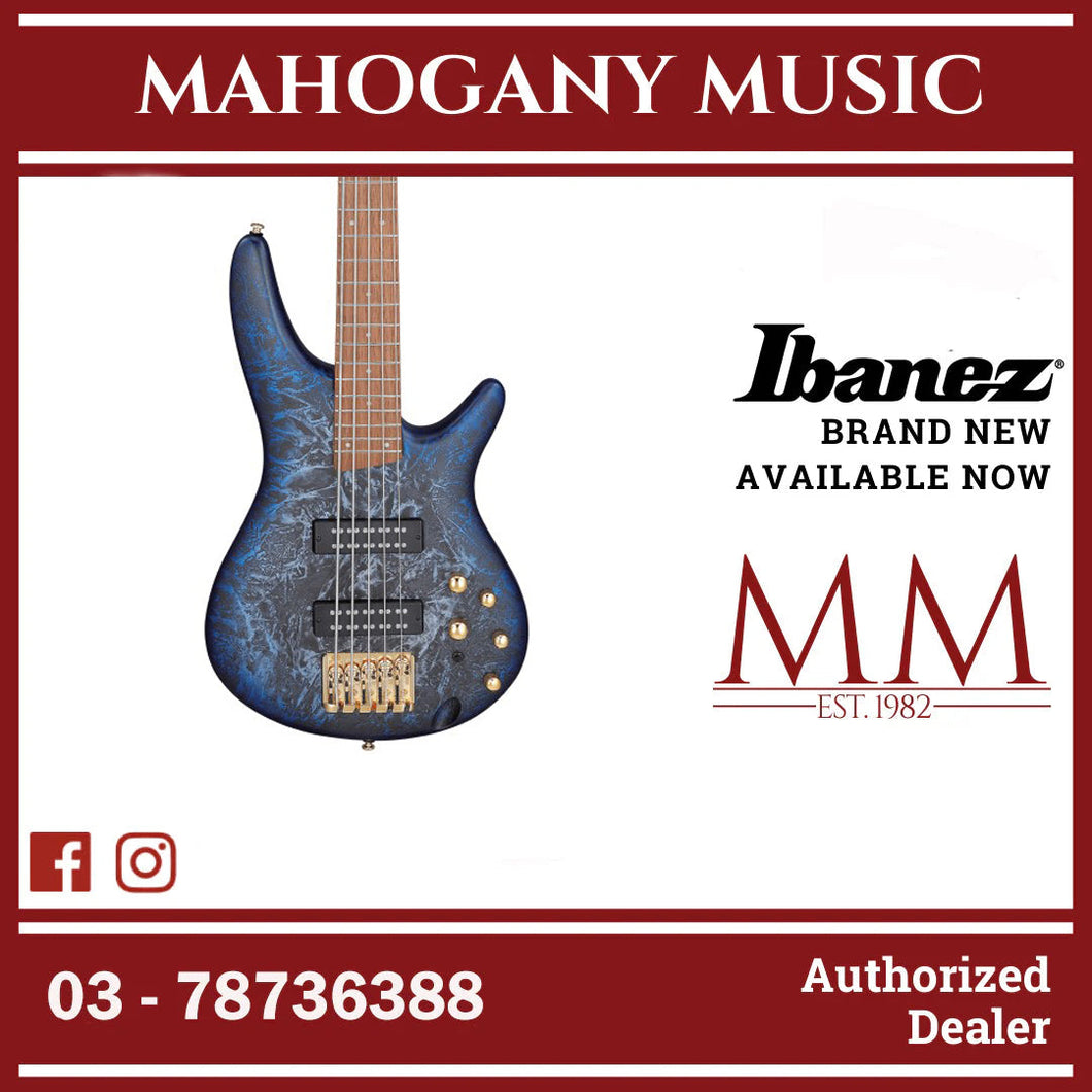 Ibanez SR305EDX-CZM SR Standard Series 5 String Electric Bass, Cosmic Blue Frozen Matte